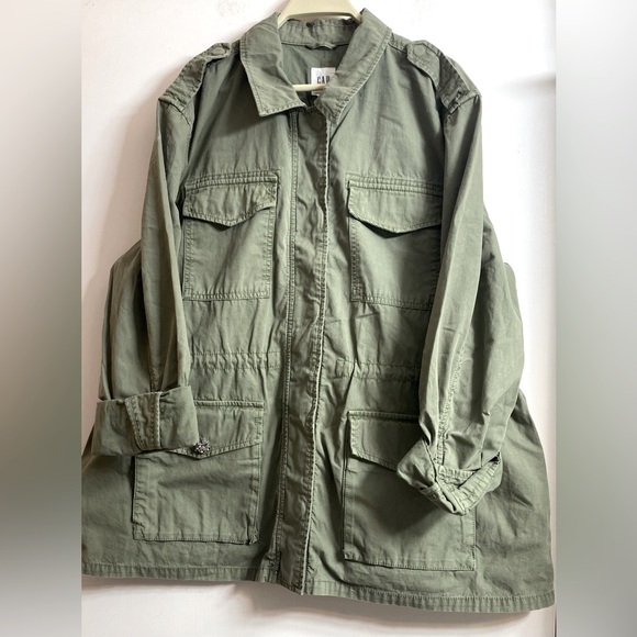 Gap Women green utility safari jacket for casual or any wear, size xxl - Picture 2 of 16